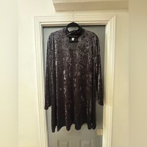 Black Velvet Dress XL
